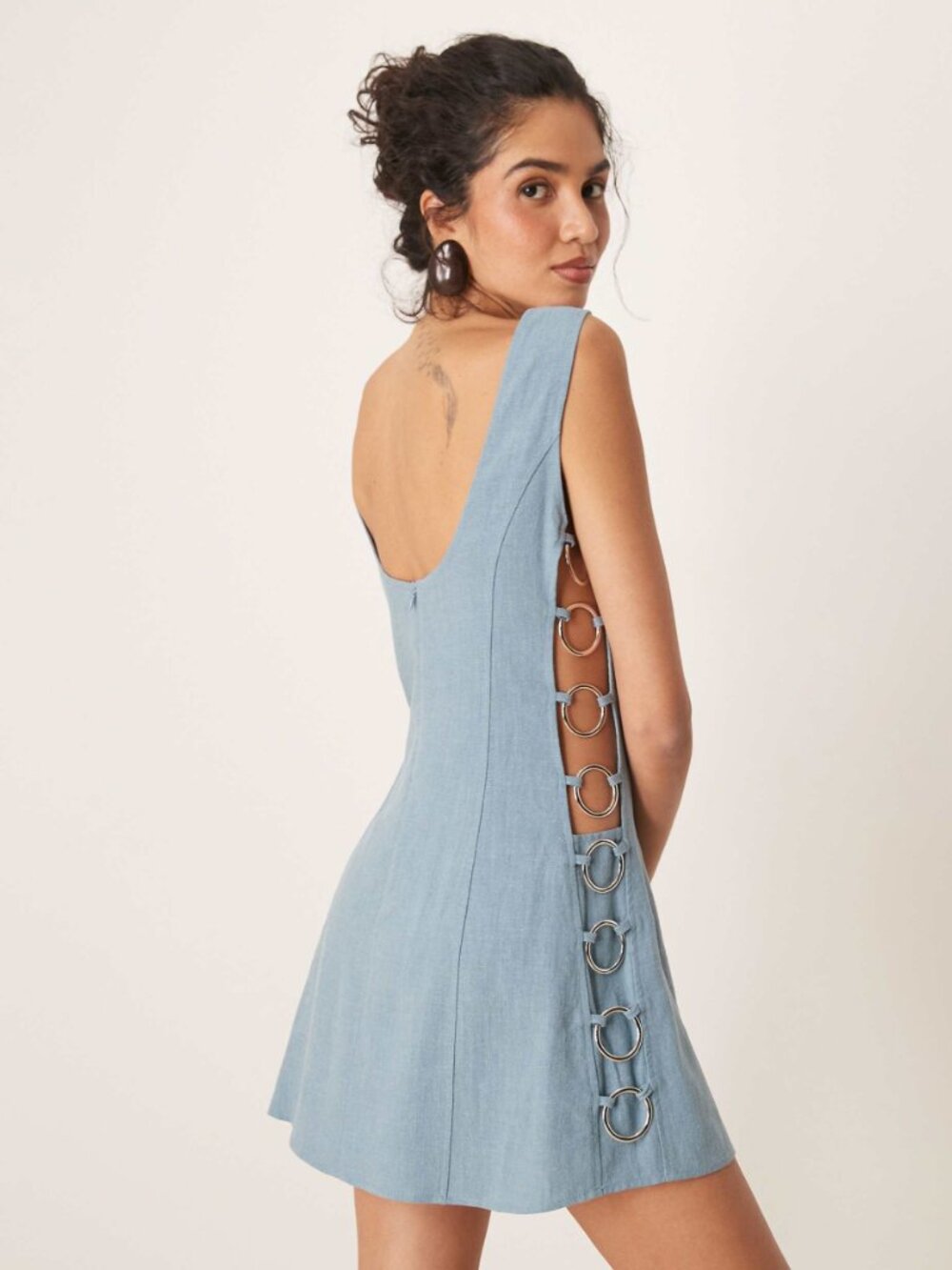 VRG GRL Discoteca Mini Dress - Sea Blue - Size 6 US / 10 AUS